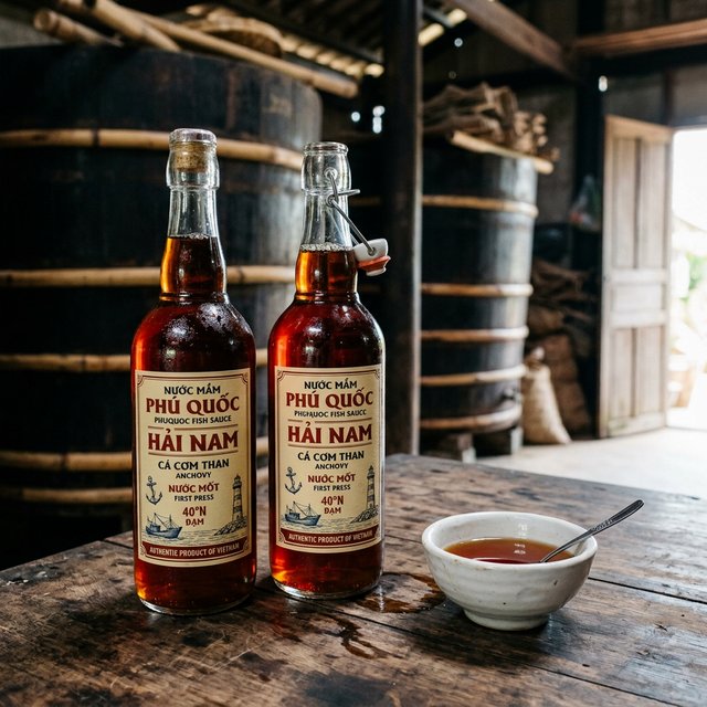 Chai nước mắm Phú Quốc truyền thống